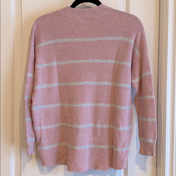 American Eagle pink soft striped sweater - Picture 2 of 4